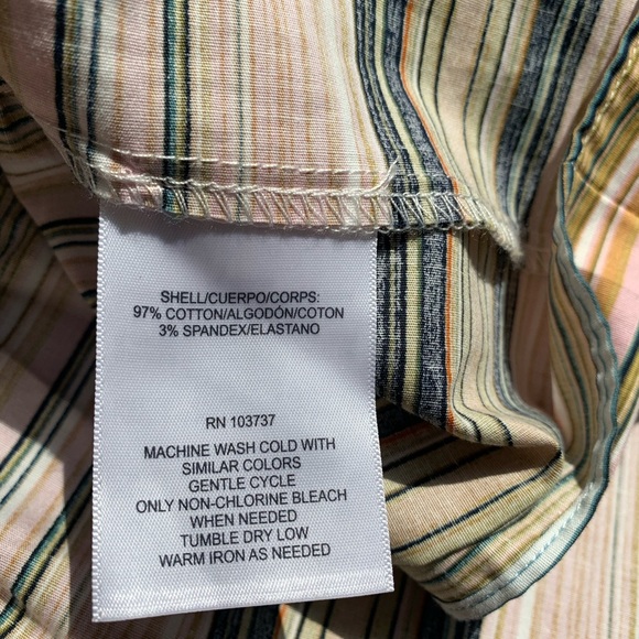 Donna Morgan Striped Tie Waist Flounce Hem Dress - Picture 10 of 11